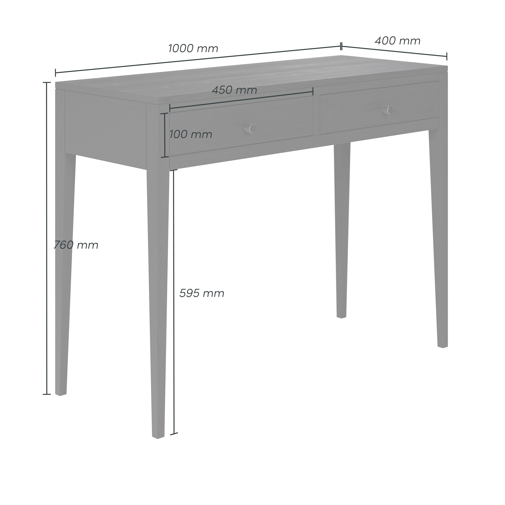 DI Designs Radford Black Oak Wood Console Table